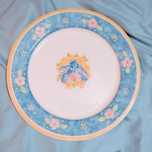 1990s Pooh Bouquet by Disney, Set of 4 Ceramic 11" Character Dinner Plates